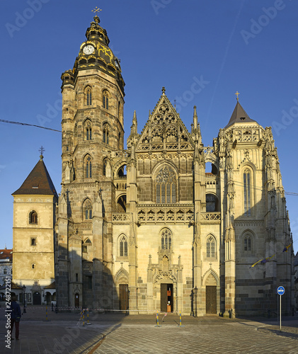 Slovakia - gothic St. Elizabeth Cathedral in Kosice. It is Slovakia's largest church and the easternmost Gothic cathedrals in Europe.