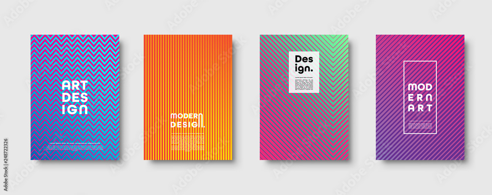 Abstract modern background. Geometric shapes and lines. Colorful neon gradient. Eps10 vector.