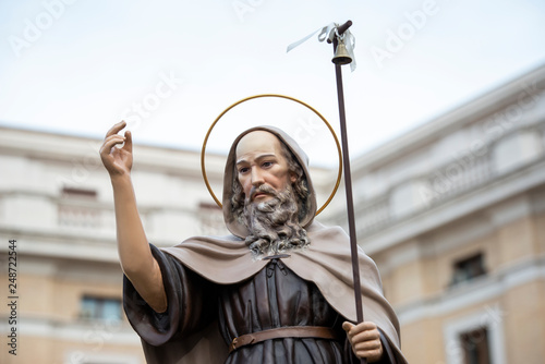 Vatican City, January 17, 2017: Tenth edition of "Farm under heaven". Procession for the Feast of Saint Anthony the Great, patron saint of the Breeders.