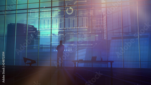 The trader considers the data from the exchange