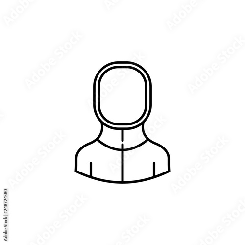 avatar fencer outline icon. Signs and symbols can be used for web logo mobile app UI UX