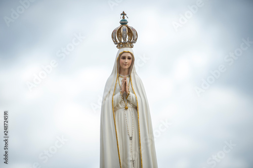 Vatican City, October 08, 2016: Statue of Our Lady of Fátima during a Marian Prayer Vigil in St. Peter's Square at the Vatican. photo