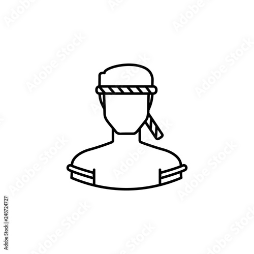 avatar quay Thai outline icon. Signs and symbols can be used for web logo mobile app UI UX