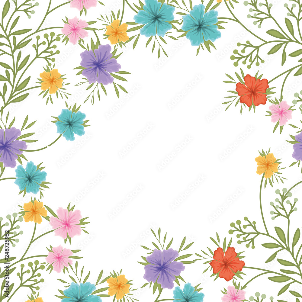 flowers pattern isolated icon