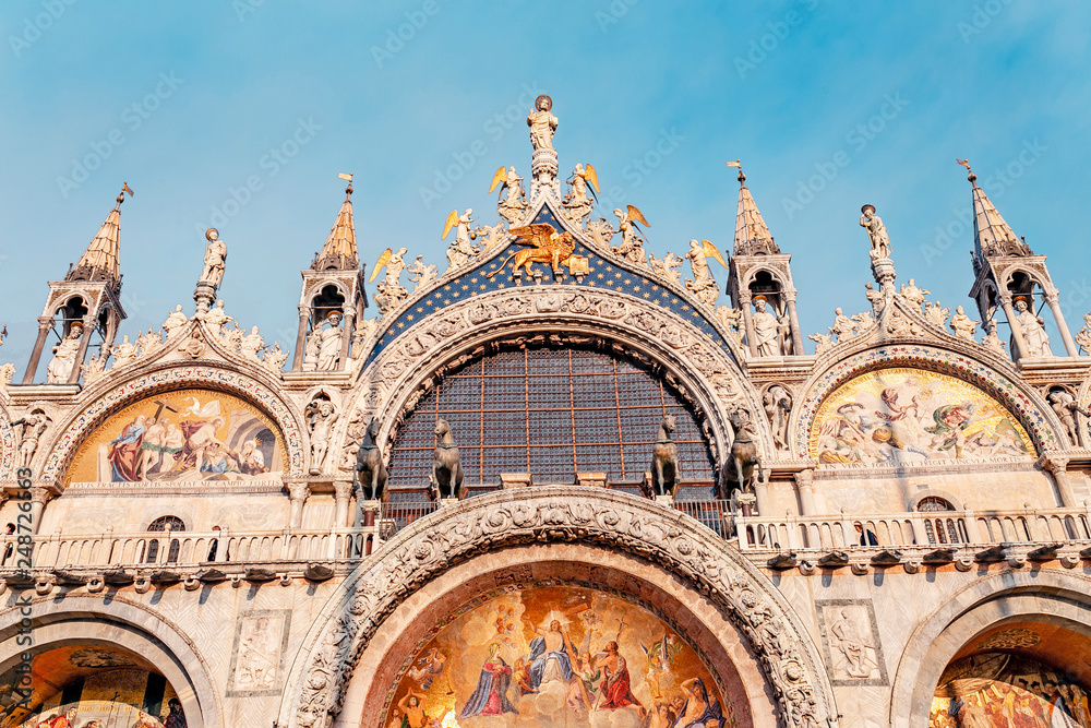 San Marco Basilica Cathedral closeup detail view