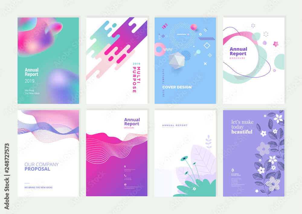 Set of brochure, annual report and cover design templates for beauty, spa, wellness, natural products, cosmetics, fashion, healthcare. Vector illustrations for business presentation, and marketing. Set of brochure, annual report and cover design templates for beauty, spa, wellness, natural products, cosmetics, fashion, healthcare. Vector illustrations for business presentation, and marketing.