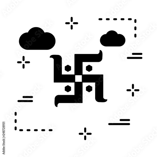 vector hindu sign icon