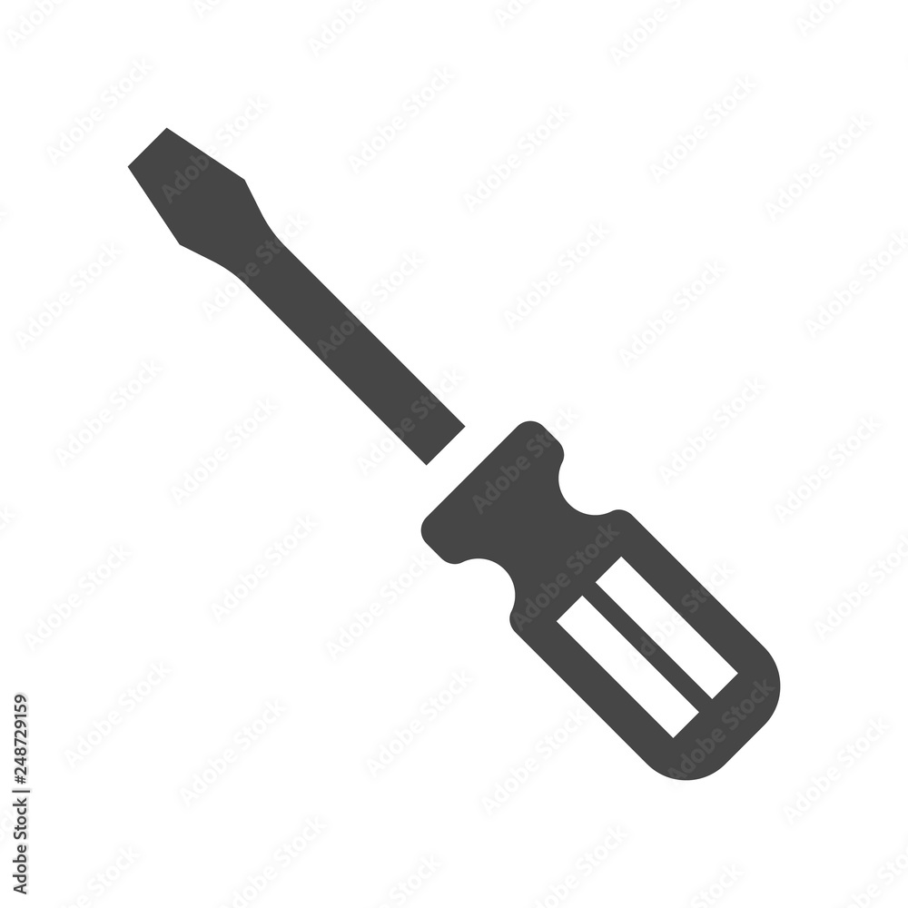 Screwdriver Isolated Flat Web Mobile Icon
