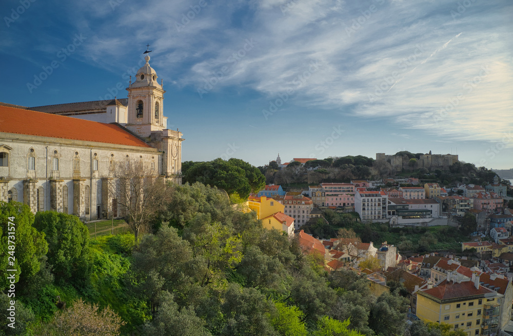 Monastery (Church ) in historical center of Lisbon (Graça area)