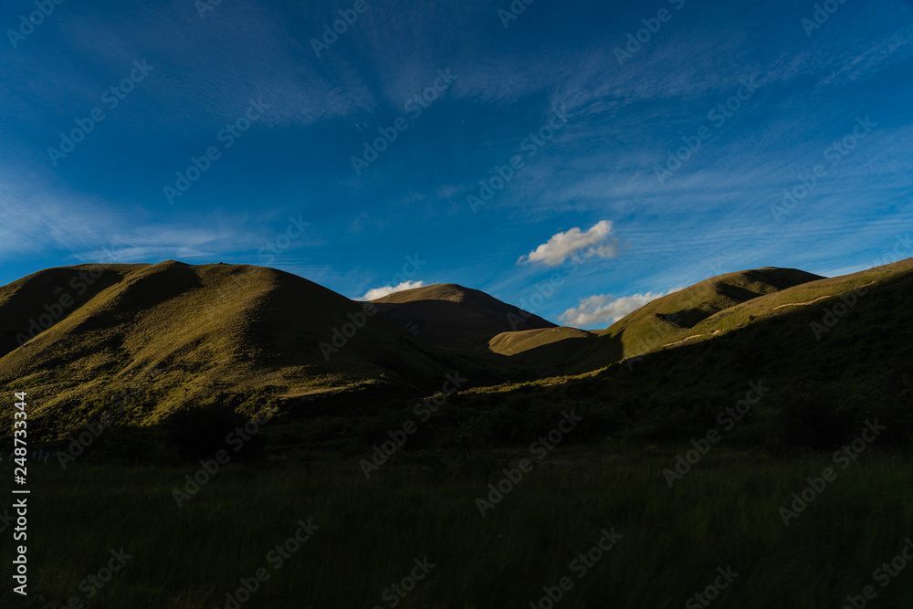 beautiful New Zealand alps during sunset on a summer day, amazing nature of new Zealand's east coast alps in summer, New Zealand landscape photography, great landscape image beautiful New Zealand alps during sunset on a summer day, amazing nature of new Zealand's east coast alps in summer, New Zealand landscape photography, great landscape image