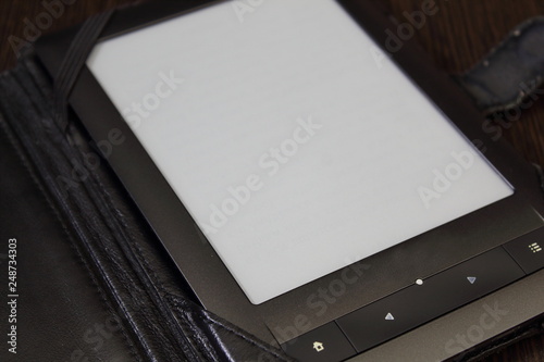 Blank e-book screen.