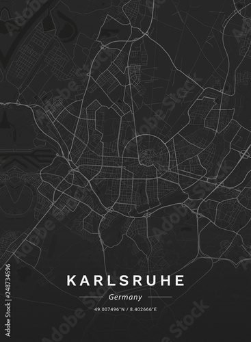 Map of Karlsruhe, Germany