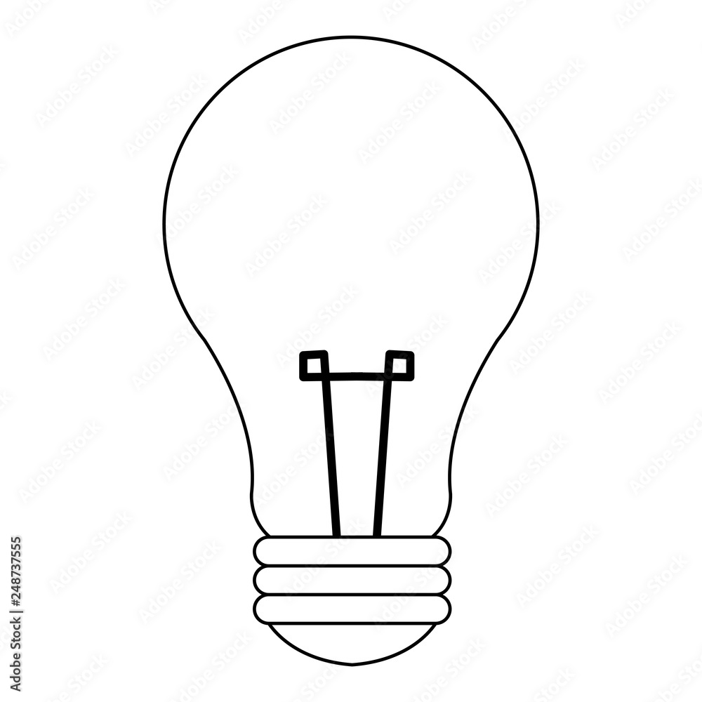 bulb light symbol isolated black and white bulb light symbol isolated black and white