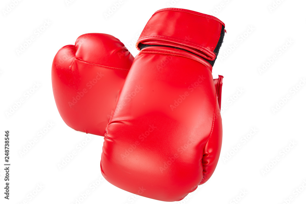 boxing gloves sport pair for training isolated in white background