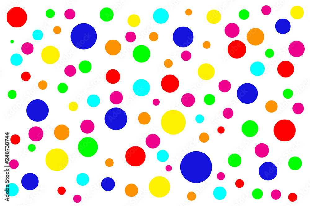 Colourful random sizes circles Colourful random sizes circles