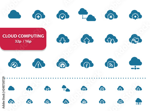 Cloud Computing Icons (2x magnification for preview)