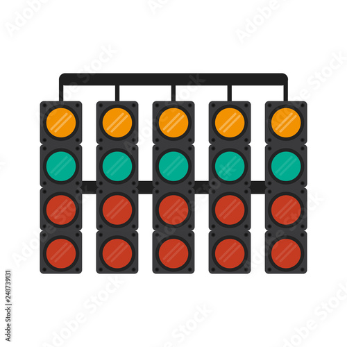 Racing traffic lights symbol
