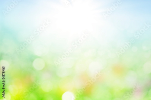 abstract spring background with bokeh