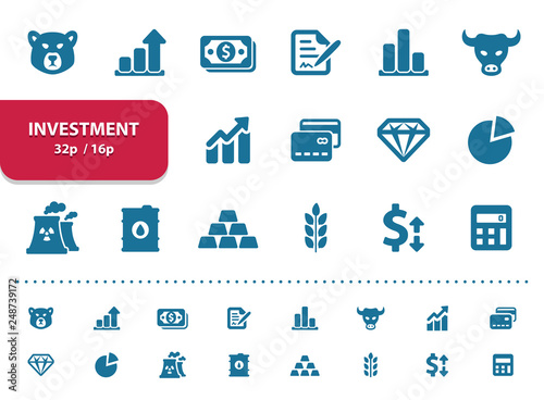 Investment Icons  2x magnification for preview 