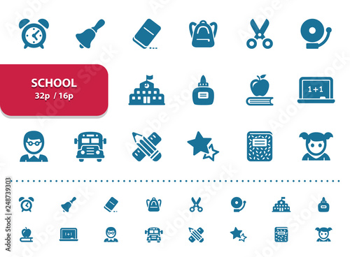 School Icons (2x magnification for preview)