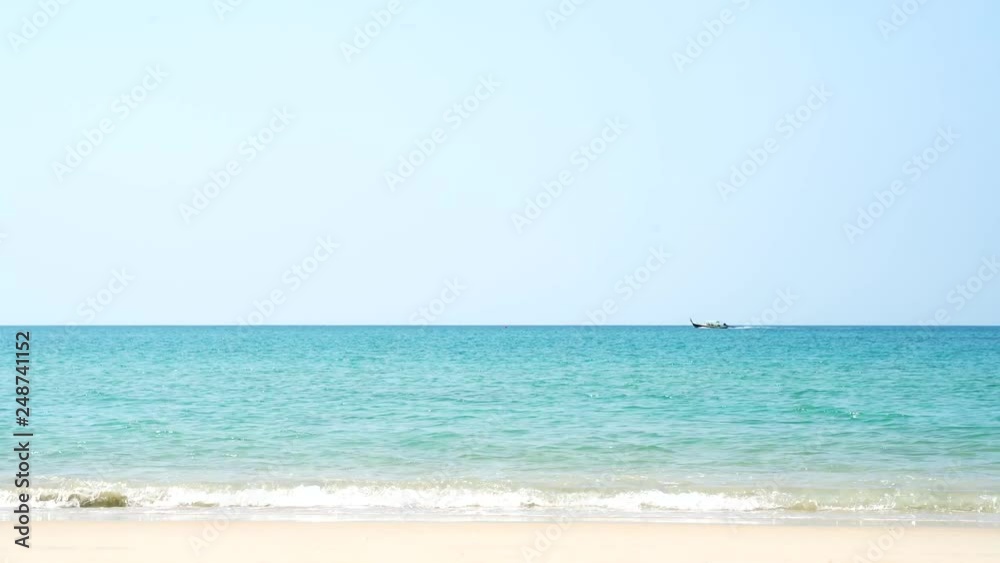 Tropical beach afternoon view, of the plane is down near the airport. tropical white sand beach. Sea waves seamless loop on the beautiful sand beach,Phuket Thailand. Tropical beach afternoon view, of the plane is down near the airport. tropical white sand beach. Sea waves seamless loop on the beautiful sand beach,Phuket Thailand.