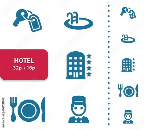 Hotel Icons (4x magnification for preview).