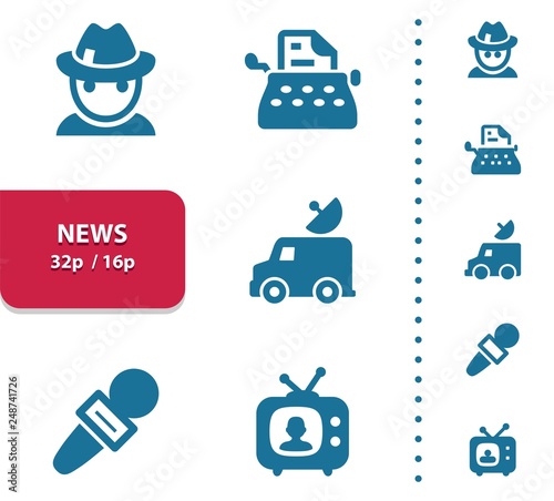 News Icons (4x magnification for preview).