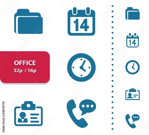 Office Icons (4x magnification for preview).