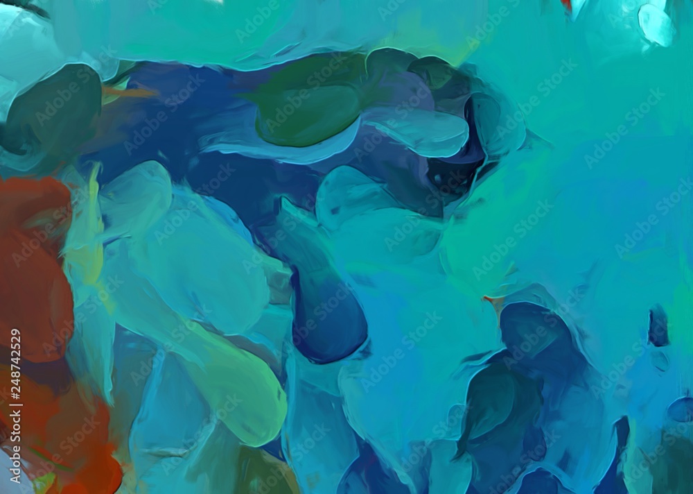 Fototapeta premium Oil painting abstract art for sale. Background pattern for creative print commercial or advertising production or web banners, invitation design. Stock. Contemporary impressionism wall decor artwork.