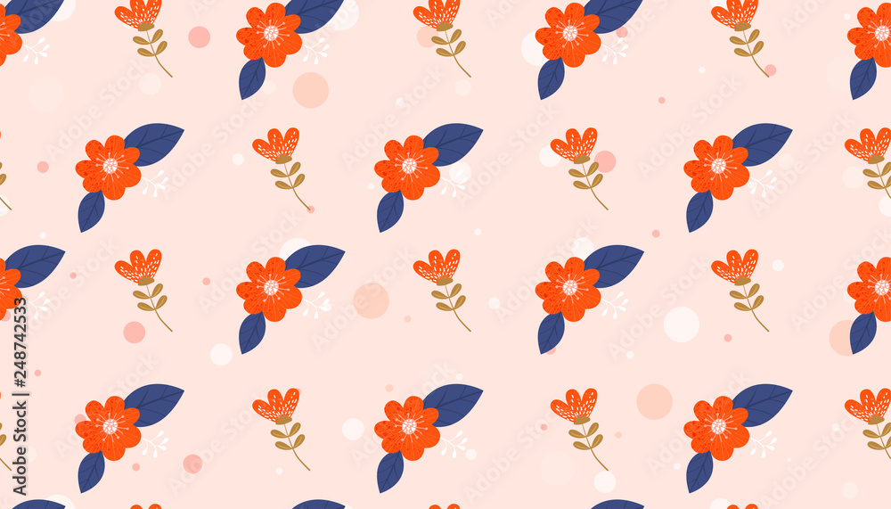 Seamless pattern with flowers. Floral composition. Vector illustration for textile, postcard, wrapping paper, poster, background, book, t-shirt. Seamless pattern with flowers. Floral composition. Vector illustration for textile, postcard, wrapping paper, poster, background, book, t-shirt.