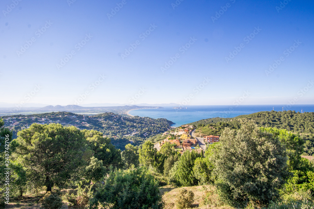 landscape of the city of begur in europe