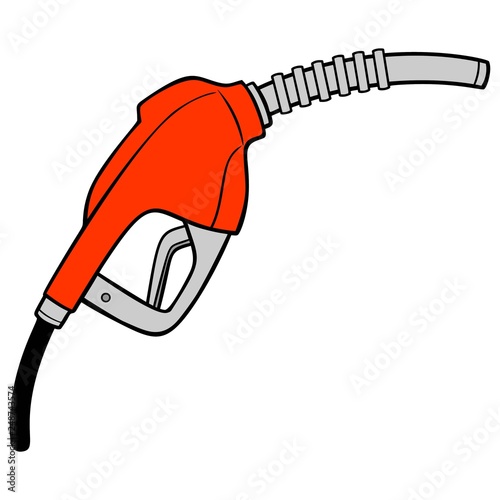 Gasoline Nozzle - A vector cartoon illustration of a gas station Gasoline Nozzle.