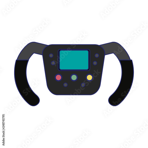 Steering wheel formula 1 blue lines