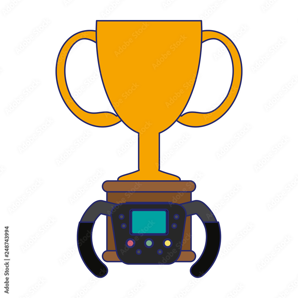 Racing chmapionship trophy cup blue lines Racing chmapionship trophy cup blue lines