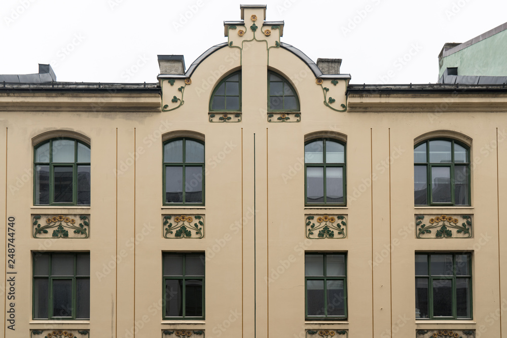 Fototapeta premium Jugendstilfassaden und Ornamente in Ålesund