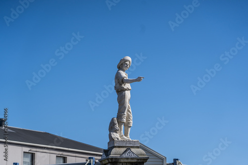 statue in hotikita with natural blue sky background