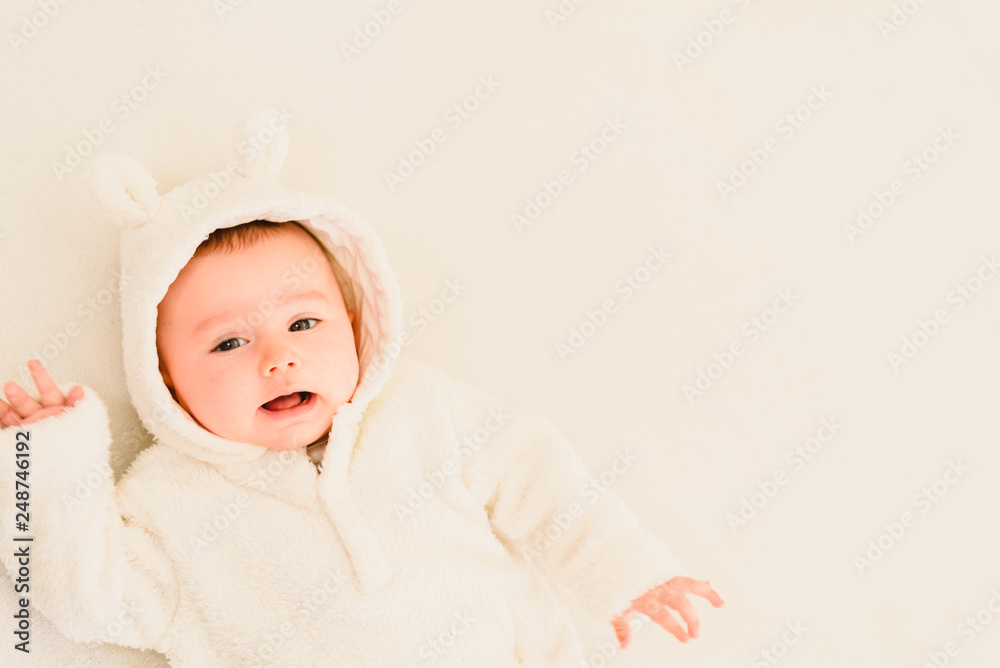 Nice newborn baby laughing. Nice newborn baby laughing.