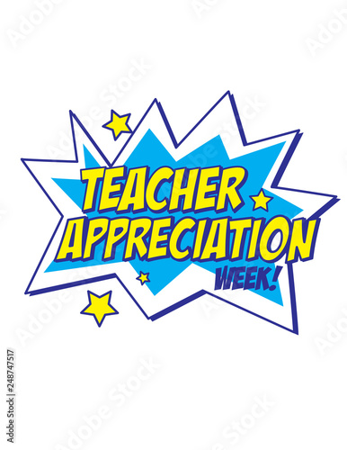 Teacher appreciation week comic starburst