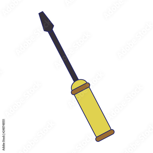 construction screwdriver symbol blue lines