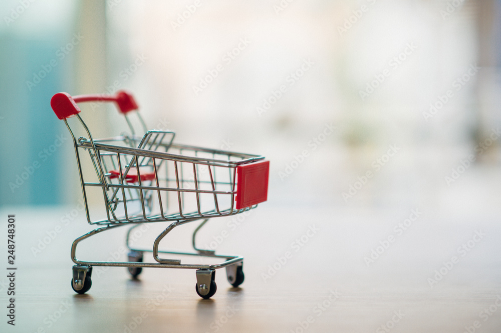 Online shopping through a shopping cart. - Image Online shopping through a shopping cart. - Image