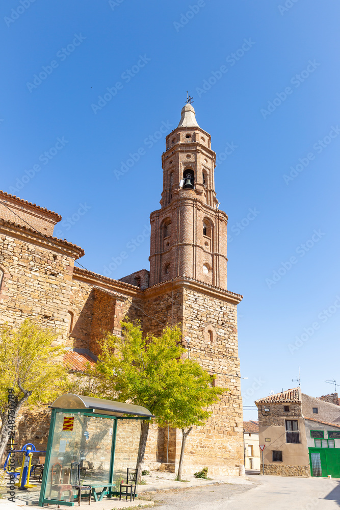 Parish Church of San Andres in Loscos village, province of Teruel, Aragon, Spain