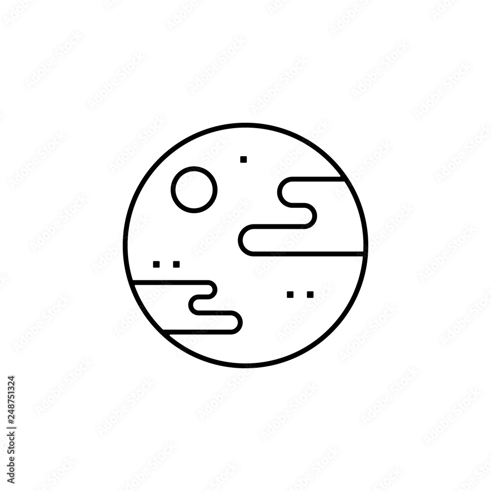 distant, planet, space, terrestrial icon. Element of future pack for mobile concept and web apps icon. Thin line icon for website design and development, app development distant, planet, space, terrestrial icon. Element of future pack for mobile concept and web apps icon. Thin line icon for website design and development, app development