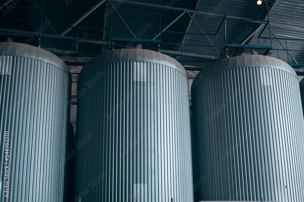brewery tanks containers beer production industry Stock Photo | Adobe Stock