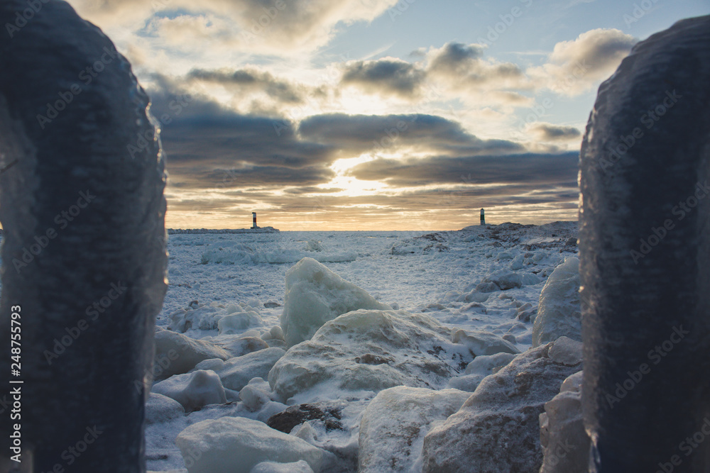 Frozen Lake at The Beach