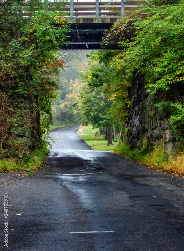 Rural bridge after the rain photo