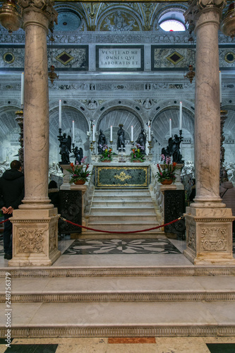 View on Saint Anthony's grave in Basilica. Padua, Italy photo