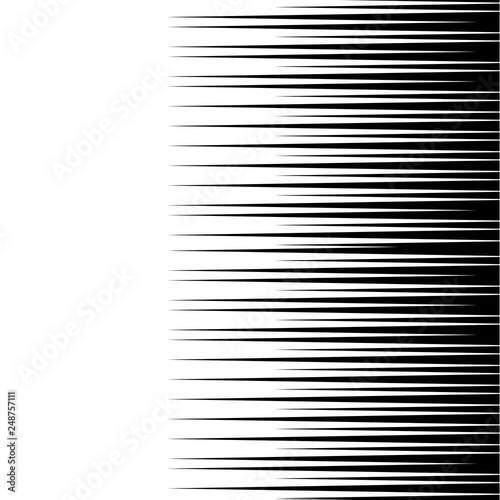 Comic book speed horizontal lines on white background.