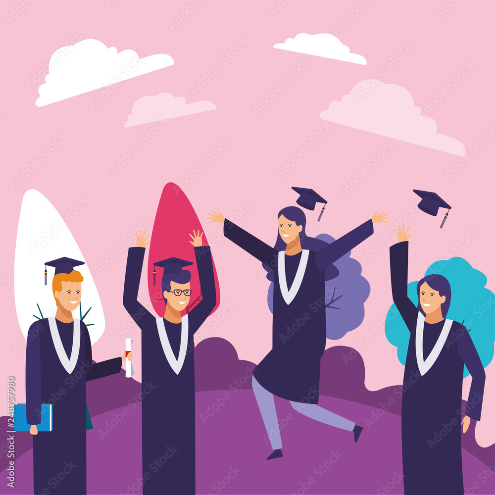 Obraz premium graduation ceremony people