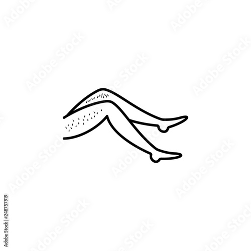 legs epilation, women icon. Element of health care for mobile concept and web apps icon. Thin line icon for website design and development, app development