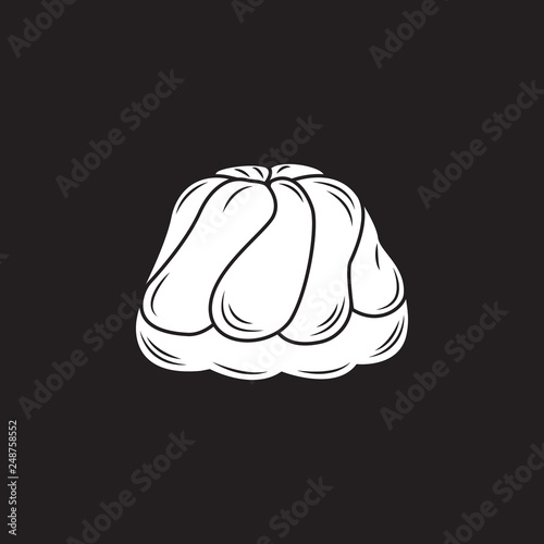 Pudding icon. Simple element illustration. Pudding symbol design template. Can be used for web and mobile